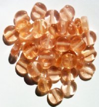 40 10mm Transparent Rosaline Disk Beads